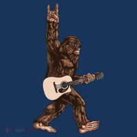 Guitar Rock On Sasquatch Big Foot Women's Tank Top thumb 5