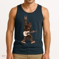 Guitar Rock On Sasquatch Big Foot Tank Top thumb 3