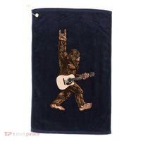 Guitar Rock On Sasquatch Big Foot Golf Towel thumb 0