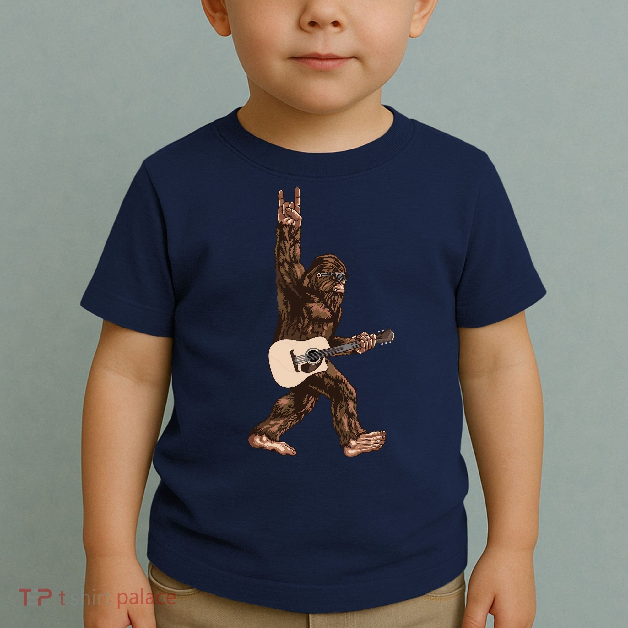 Guitar Rock On Sasquatch Big Foot Toddler T-Shirt