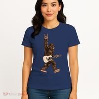 Guitar Rock On Sasquatch Big Foot Women's T-Shirt thumb 4