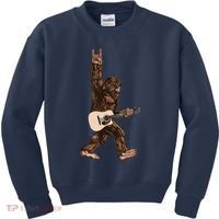 Guitar Rock On Sasquatch Big Foot Kids Sweatshirt thumb 0