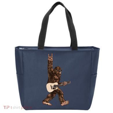 Guitar Rock On Sasquatch Big Foot Tote Bag