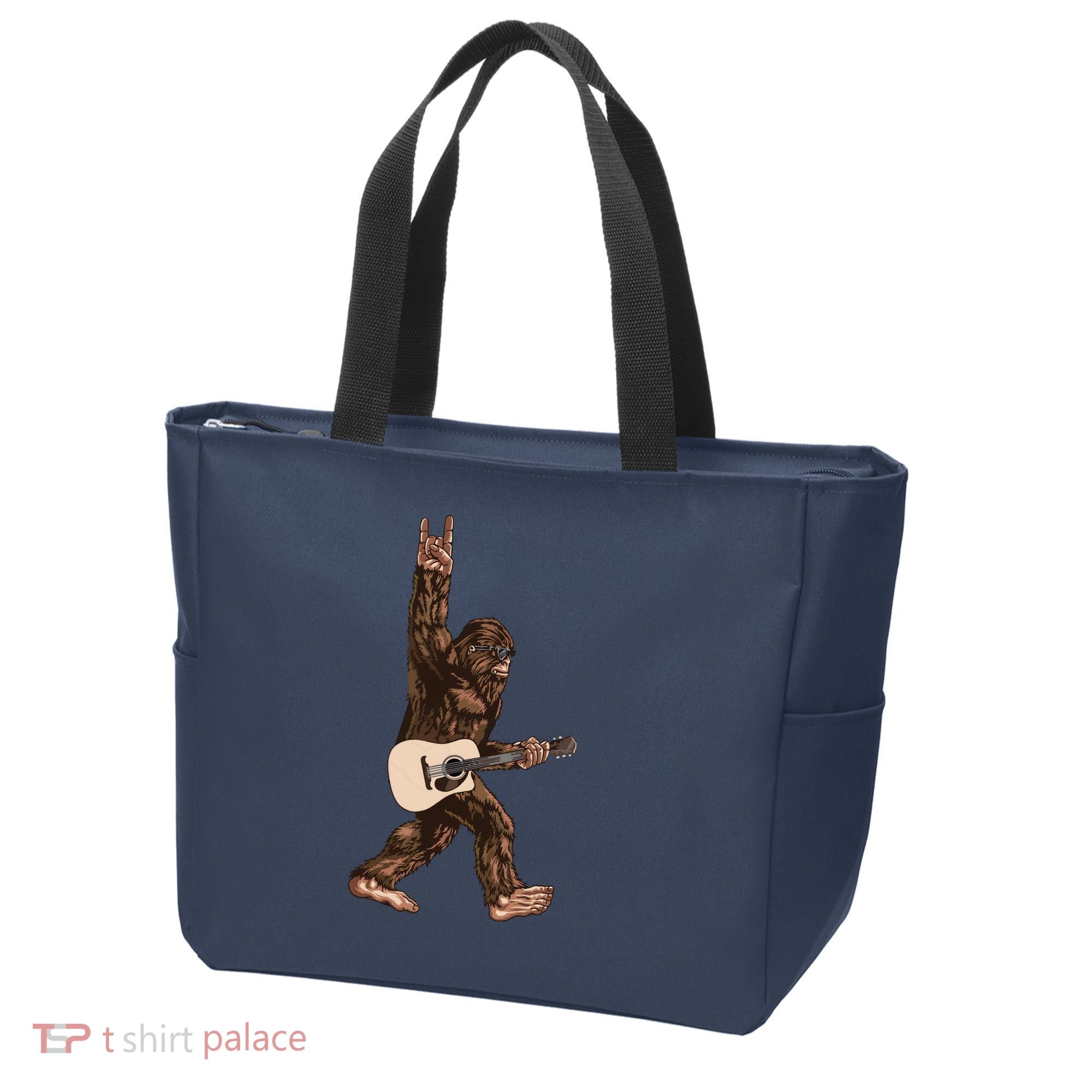 Guitar Rock On Sasquatch Big Foot Tote Bag