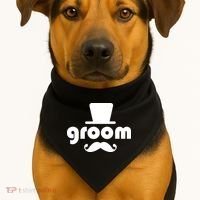 Groom Bachelor Party USA-Made Doggie Bandana thumb 1