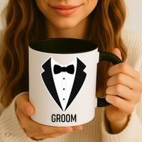 Groom Wedding Tuxedo Coffee Mug thumb 3
