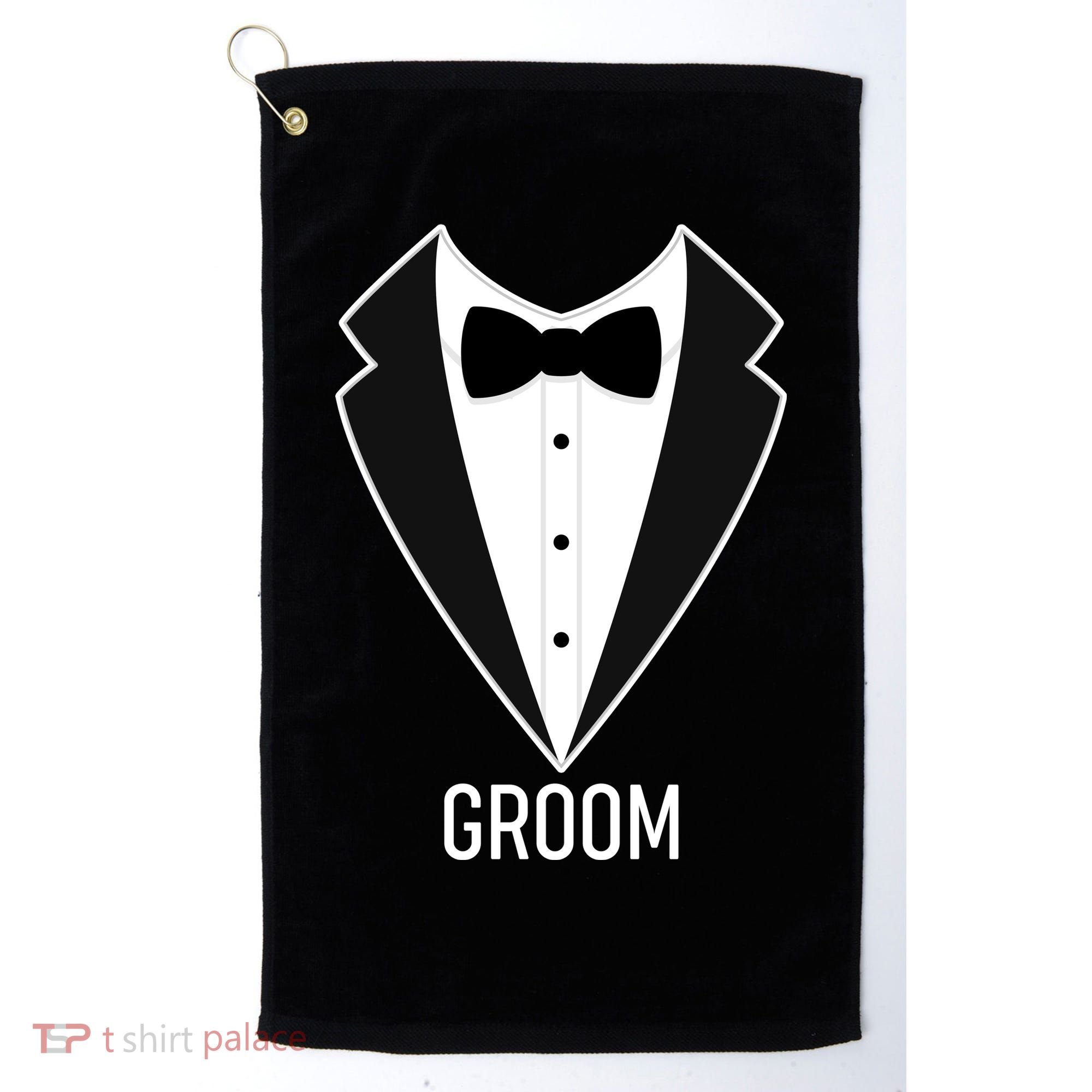 Groom Wedding Tuxedo Golf Towel