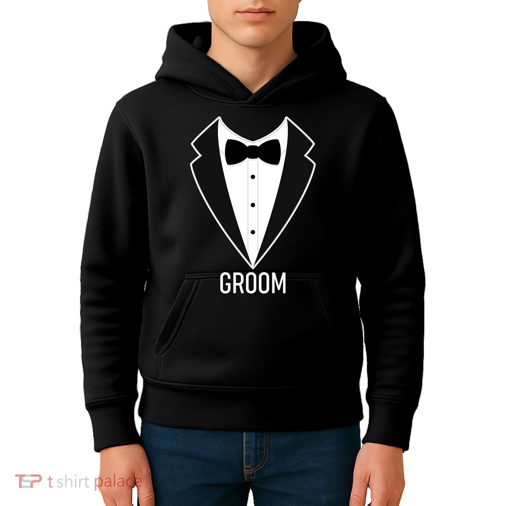 Groom Wedding Tuxedo Kids Hoodie
