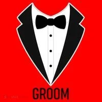 Groom Wedding Tuxedo Santa Hat thumb 1