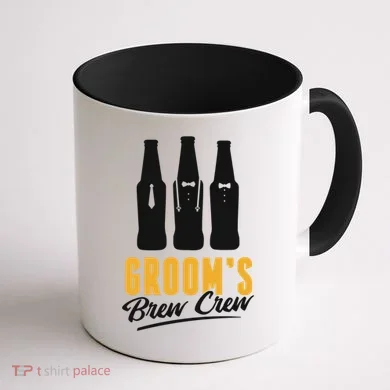 Grooms Brew Crew Coffee Mug back
