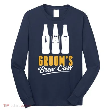 Grooms Brew Crew Long Sleeve Shirt