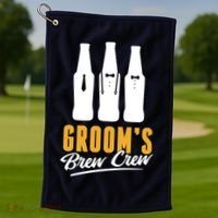 Grooms Brew Crew Golf Towel thumb 1