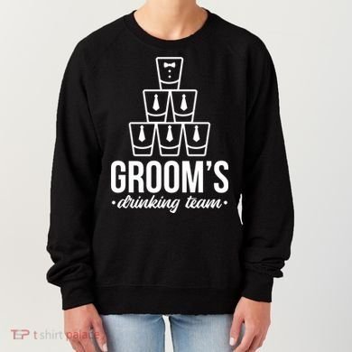 Grooms Drinking Teem Glass Women's Sweatshirt