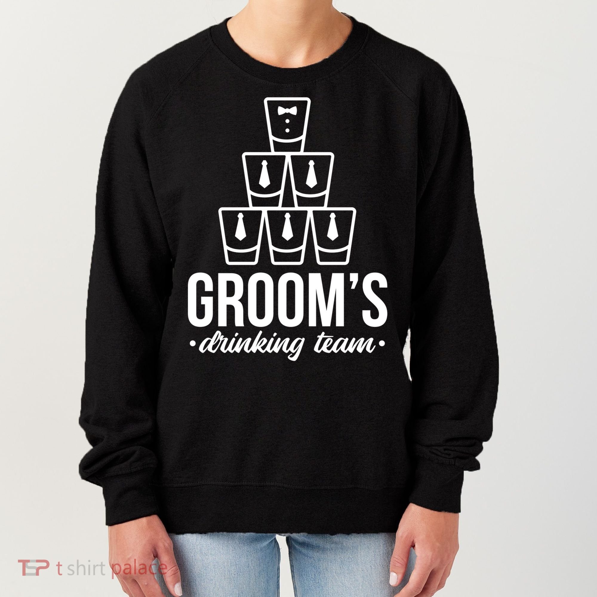Grooms Drinking Teem Glass Women's Sweatshirt
