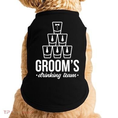 Grooms Drinking Teem Glass Doggie Tank