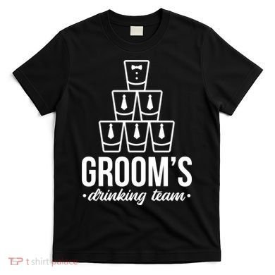 Grooms Drinking Teem Glass T-Shirt