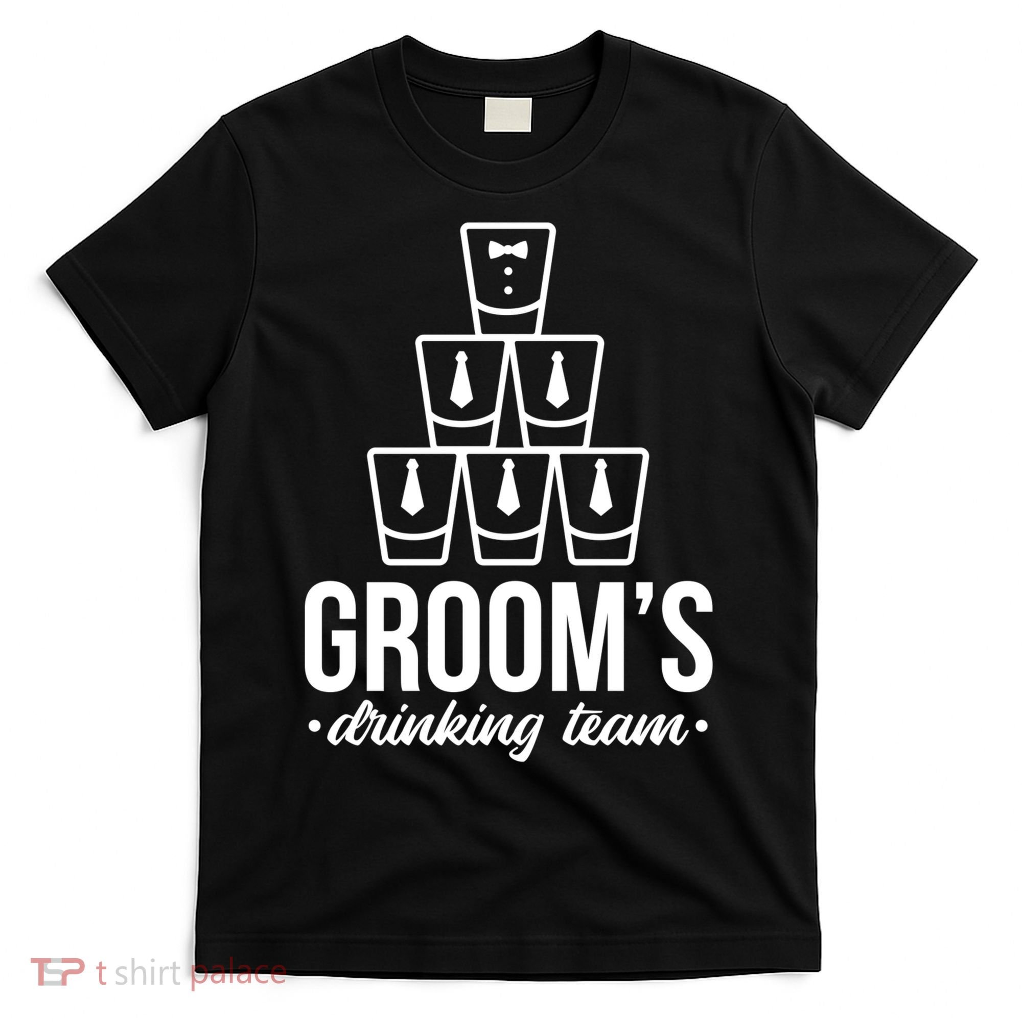 Grooms Drinking Teem Glass T-Shirt