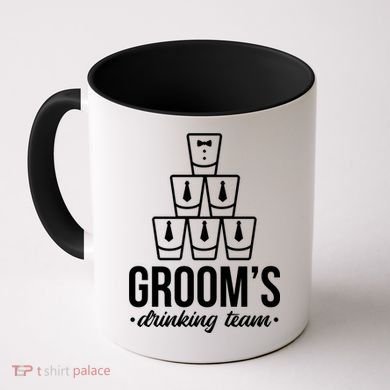 Grooms Drinking Teem Glass Coffee Mug