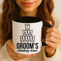 Grooms Drinking Teem Glass Coffee Mug thumb 3