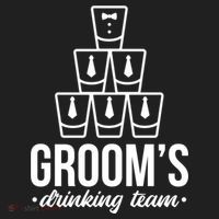 Grooms Drinking Teem Glass Beanie thumb 2