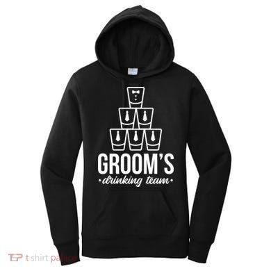 Grooms Drinking Teem Glass Women's Hoodie