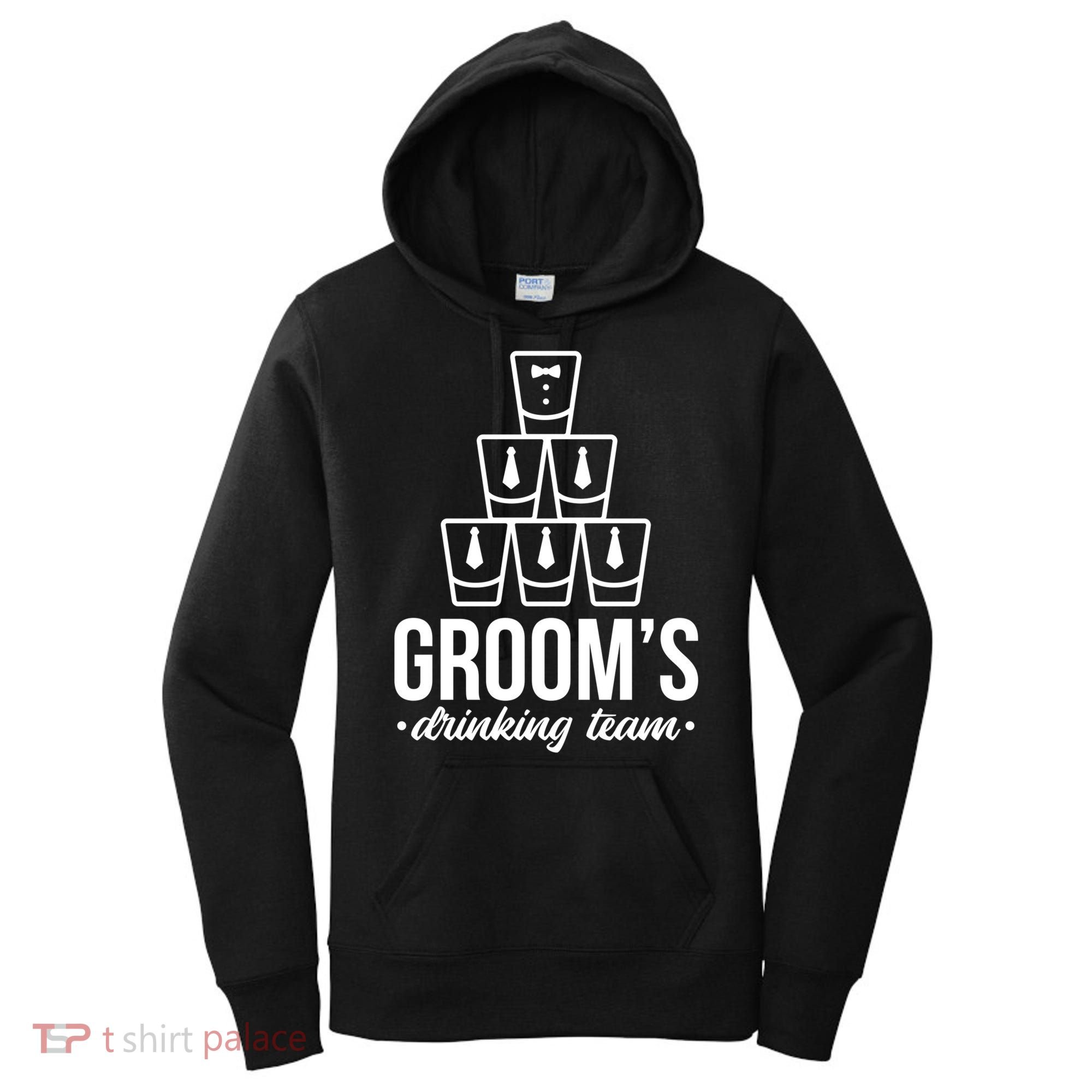 Grooms Drinking Teem Glass Women's Hoodie