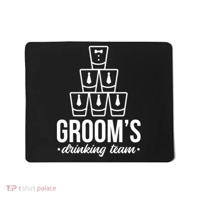 Grooms Drinking Teem Glass Mousepad