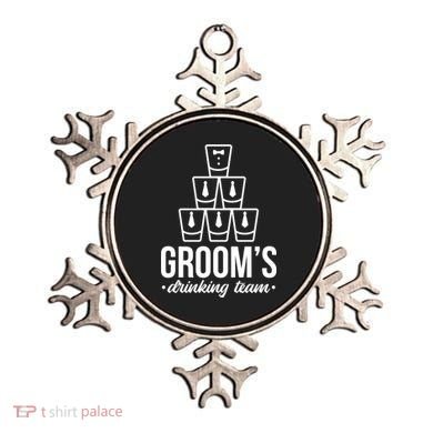 Grooms Drinking Teem Glass Ornament