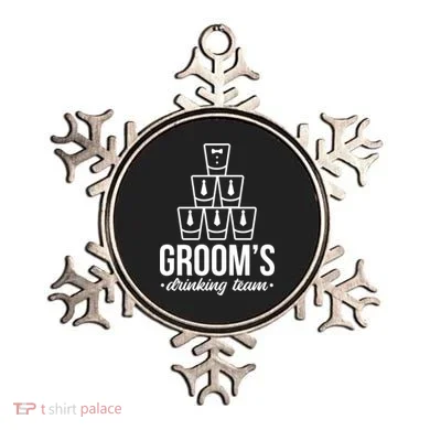 Grooms Drinking Teem Glass Ornament