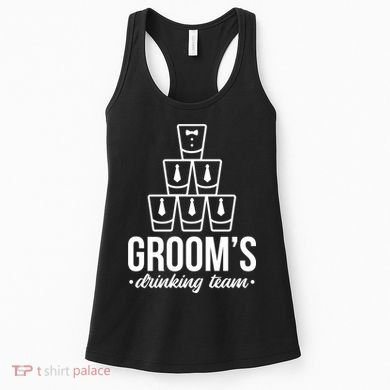 Grooms Drinking Teem Glass Women's Tank Top