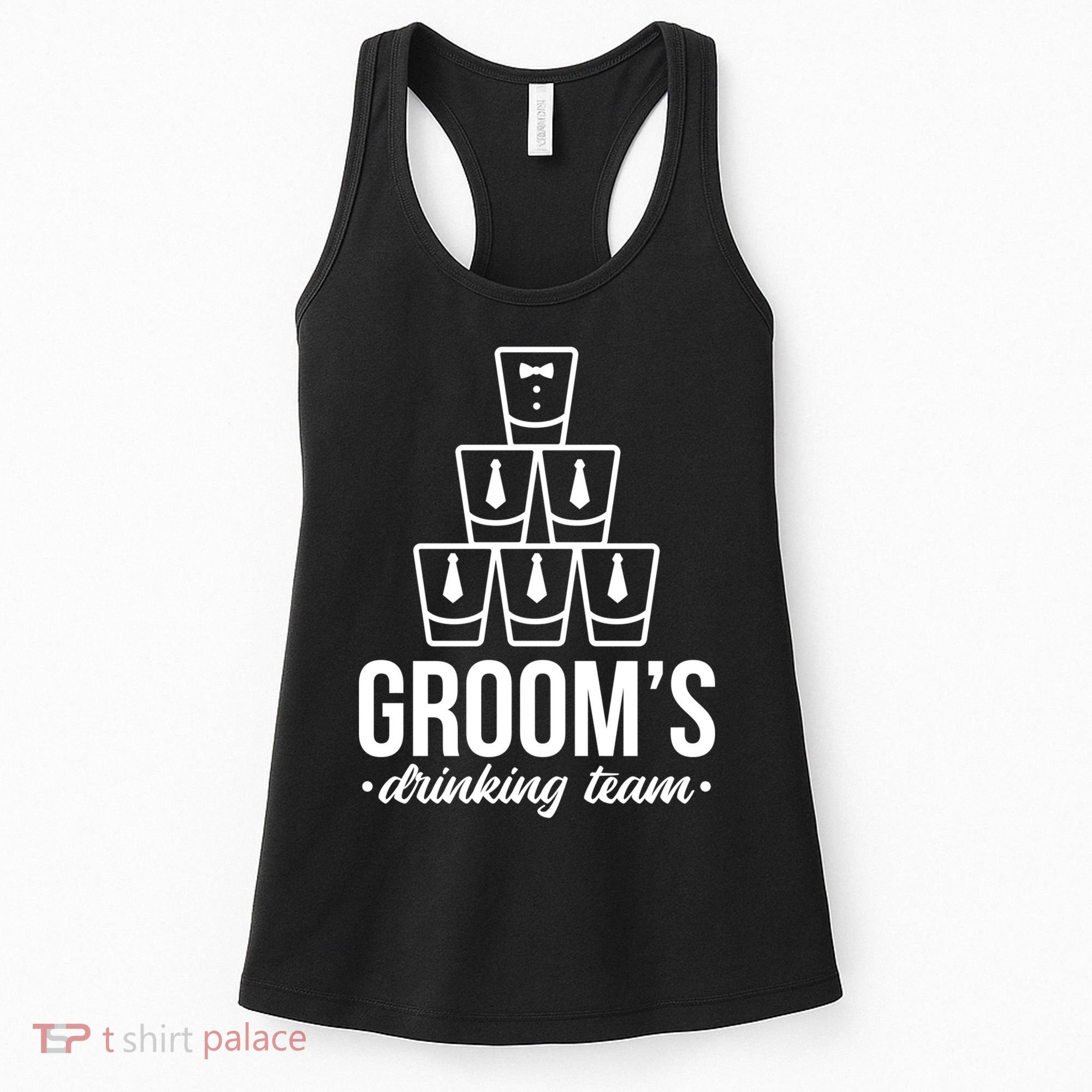 Grooms Drinking Teem Glass Women's Tank Top