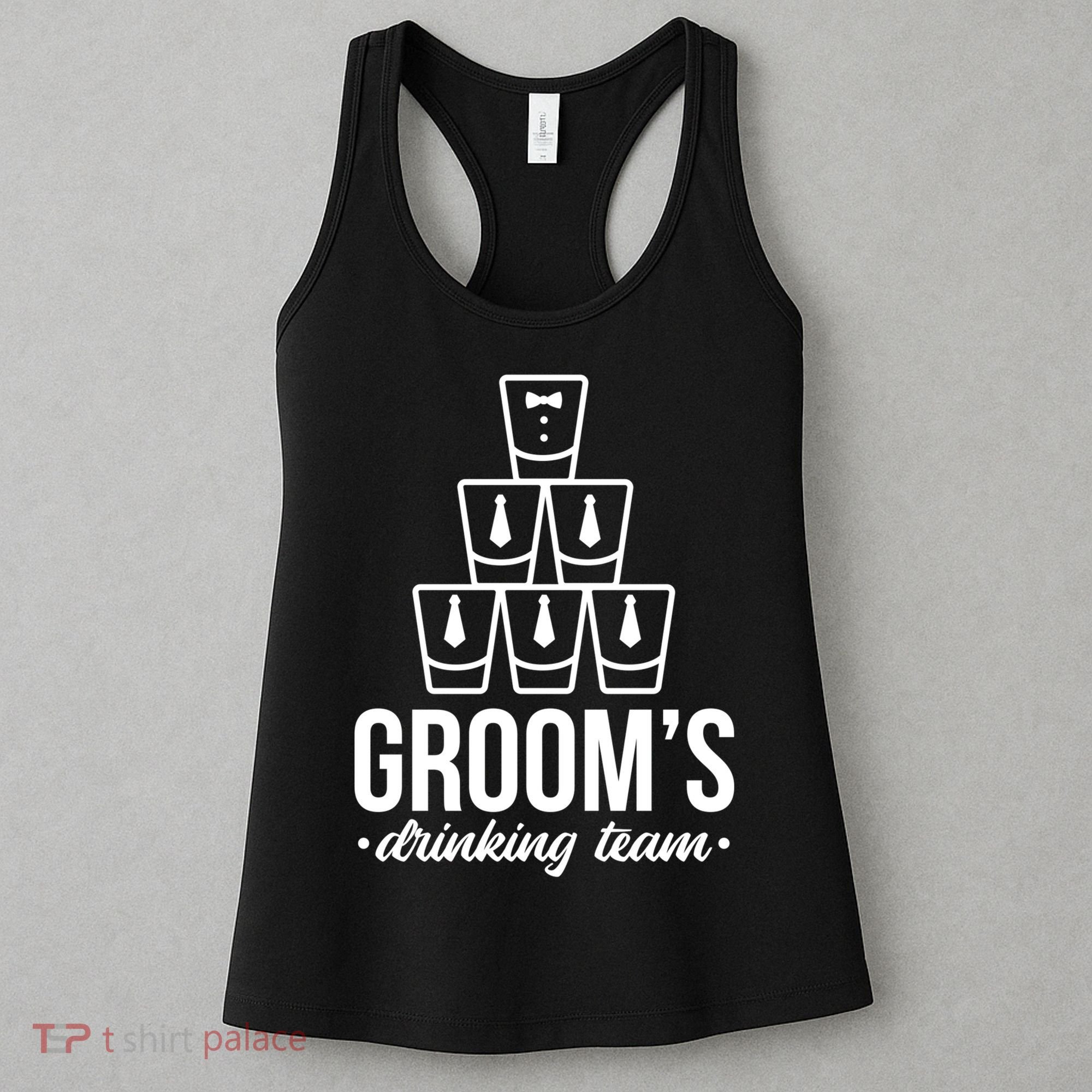 Grooms Drinking Teem Glass Women's Tank Top