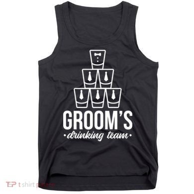Grooms Drinking Teem Glass Tank Top