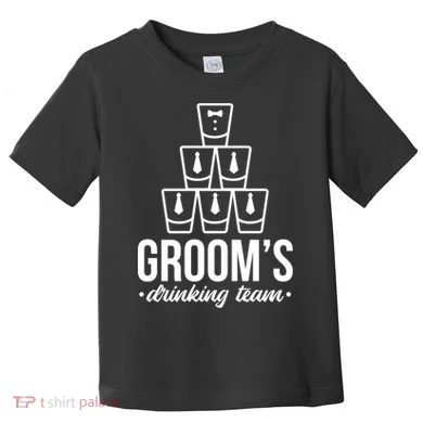 Grooms Drinking Teem Glass Toddler T-Shirt