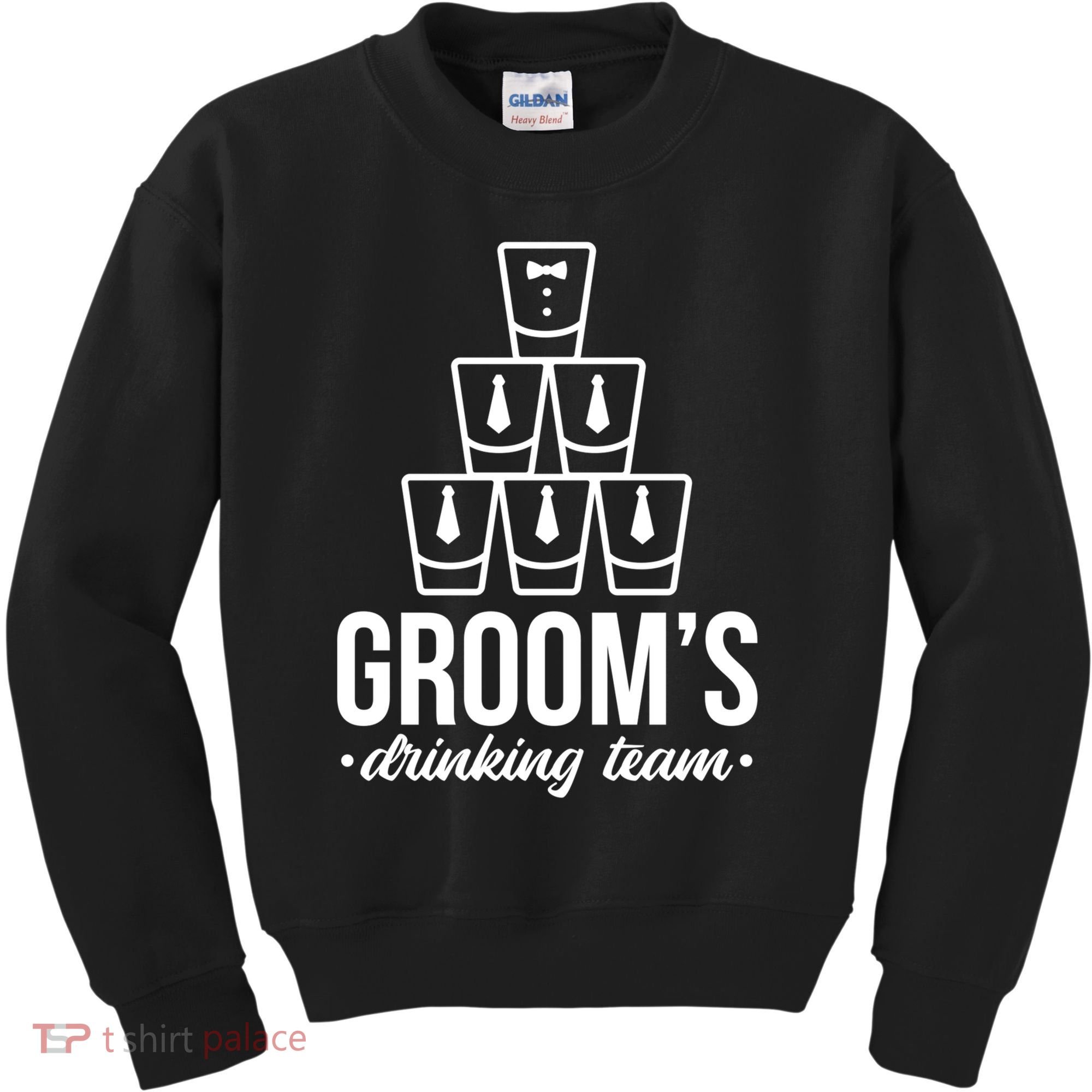 Grooms Drinking Teem Glass Kids Sweatshirt