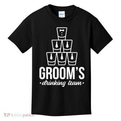 Grooms Drinking Teem Glass Kids T-Shirt