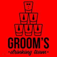 Grooms Drinking Teem Glass Santa Hat thumb 1