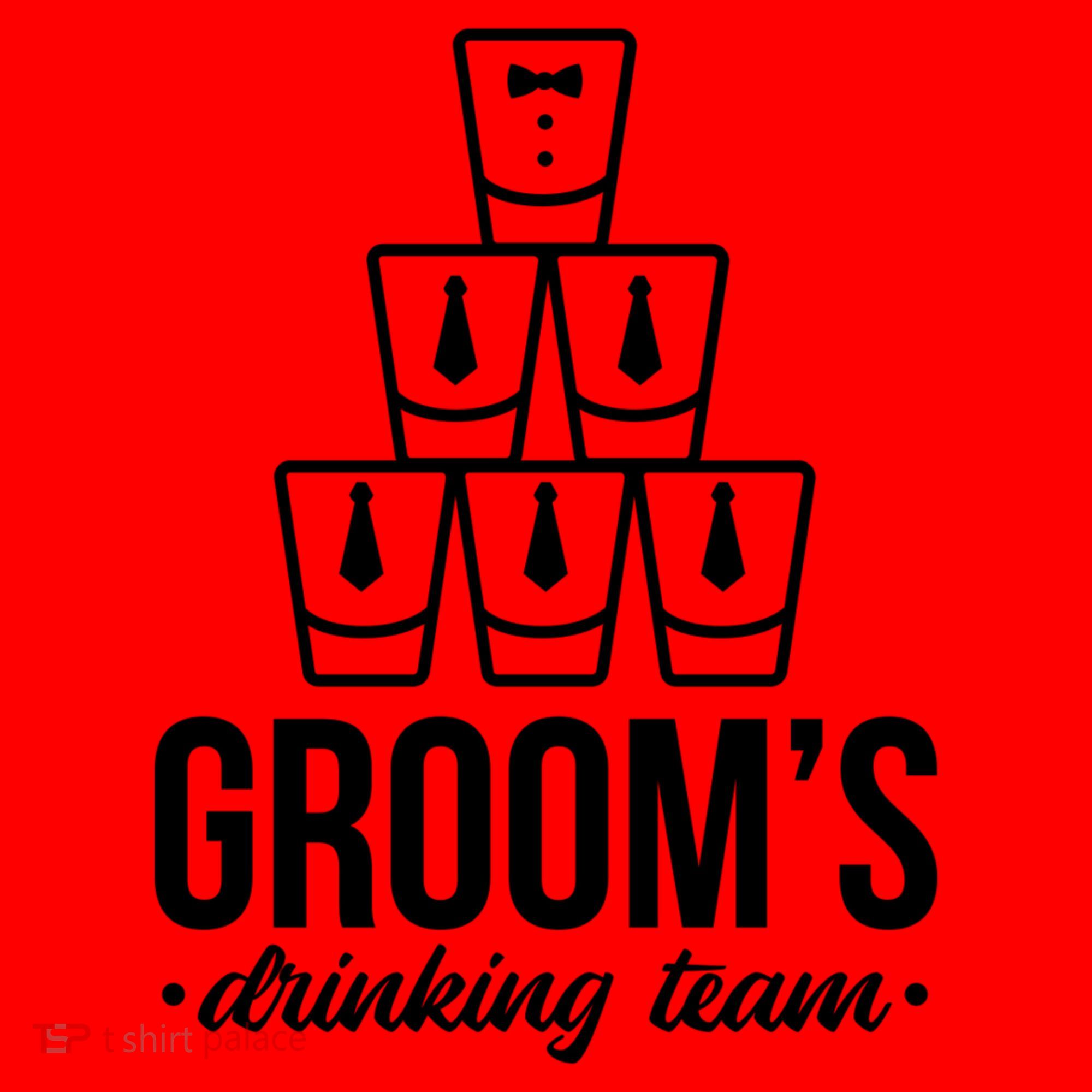 Grooms Drinking Teem Glass Santa Hat