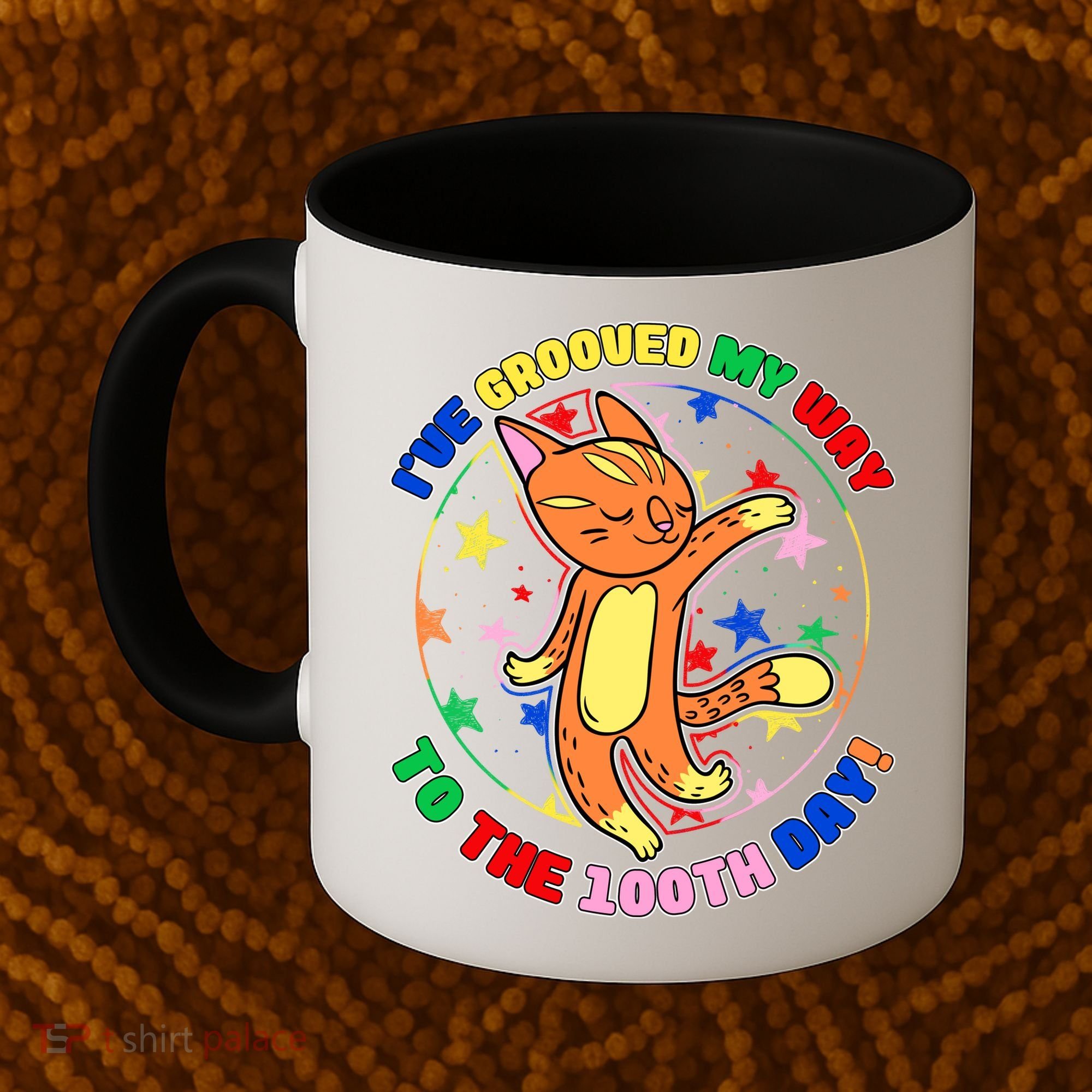 Groovy Cat 100th Day of School Coffee Mug