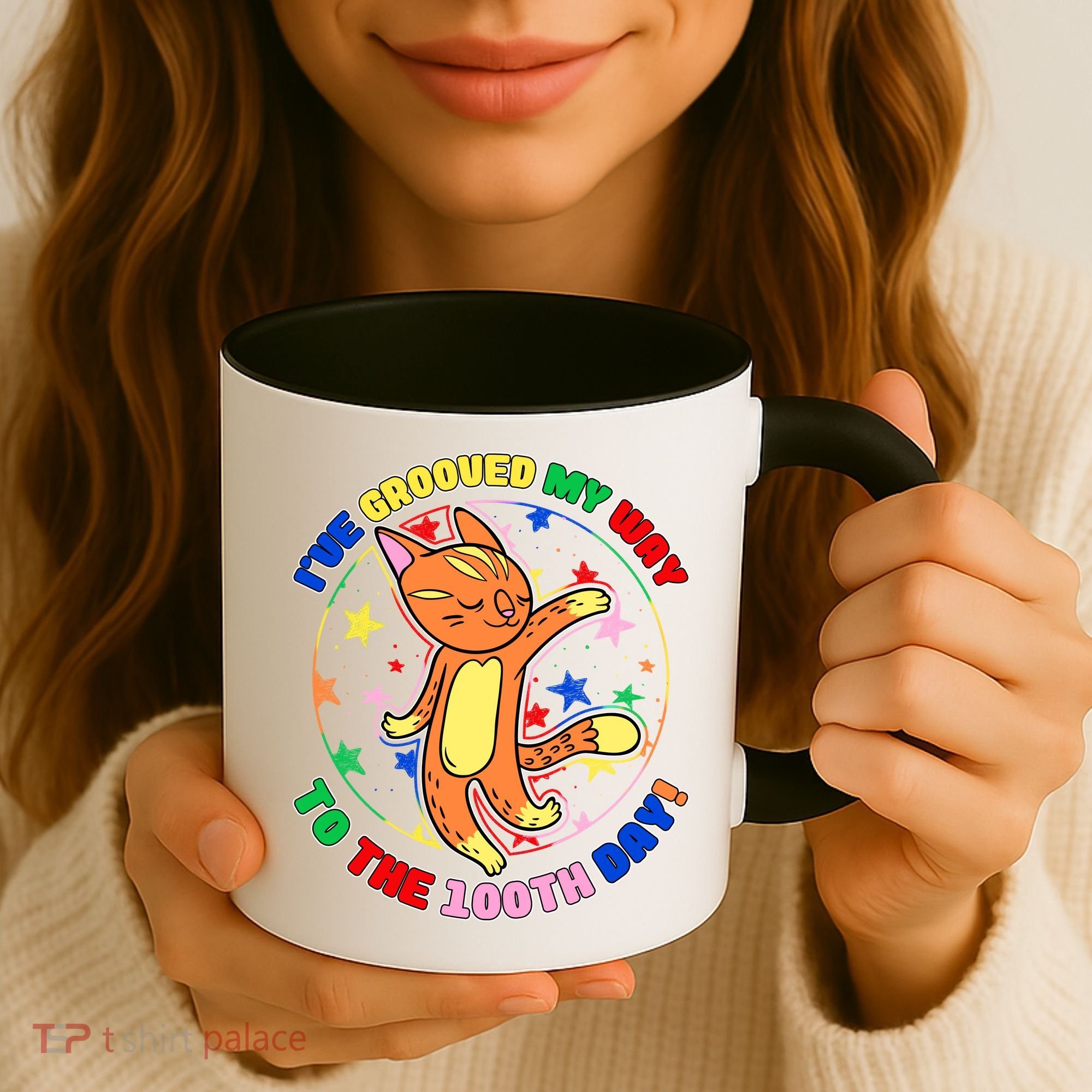 Groovy Cat 100th Day of School Coffee Mug