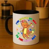Groovy Cat 100th Day of School Coffee Mug thumb 4