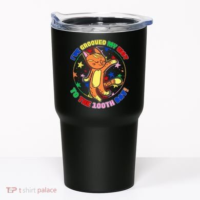 Groovy Cat 100th Day of School Tumbler