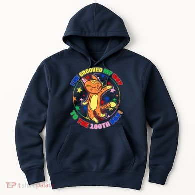 Groovy Cat 100th Day of School Hoodie