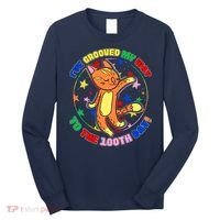 Groovy Cat 100th Day of School Long Sleeve Shirt thumb 0