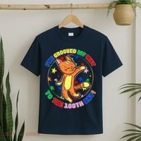 Groovy Cat 100th Day of School T-Shirt thumb 2