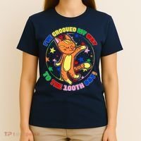 Groovy Cat 100th Day of School T-Shirt thumb 4