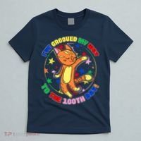 Groovy Cat 100th Day of School T-Shirt thumb 5
