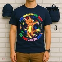 Groovy Cat 100th Day of School T-Shirt thumb 6