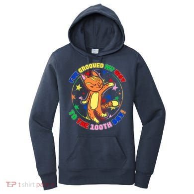 Groovy Cat 100th Day of School Women's Hoodie