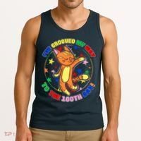 Groovy Cat 100th Day of School Tank Top thumb 3